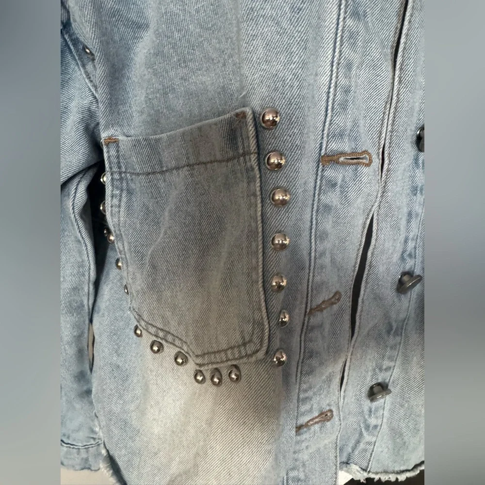 Vervet Studded Denim Jean Jacket Small - Picture 11 of 14